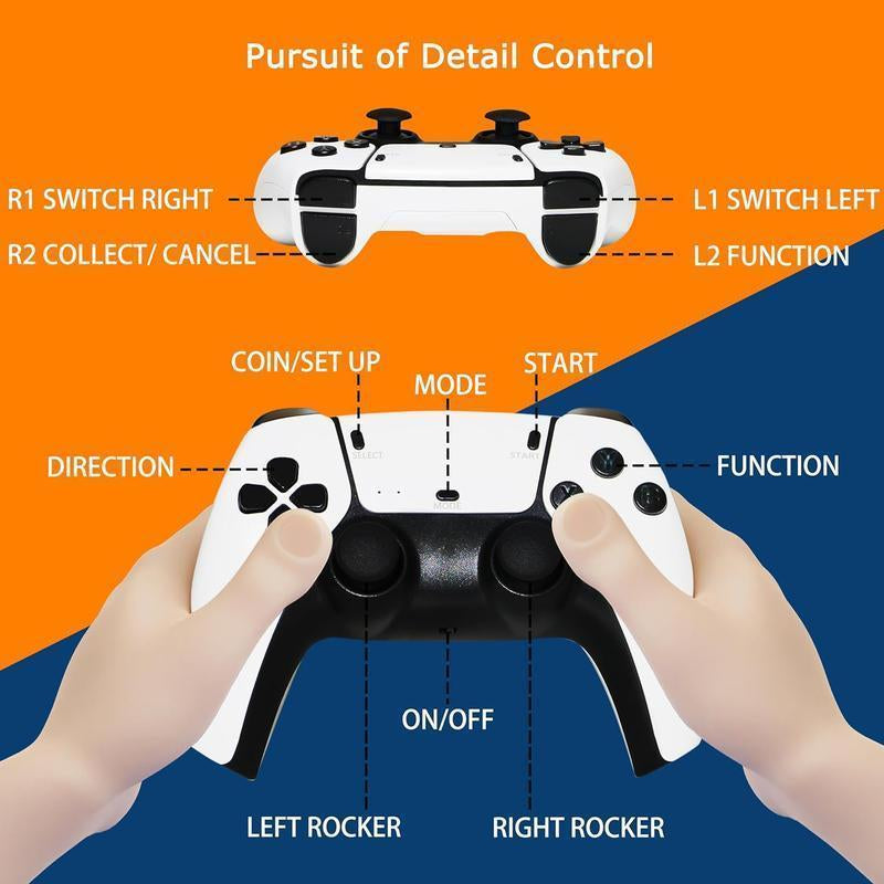 40,000+ Games Christmas Console Retro Game Stick 4K HDMI Plug & Play Dual Wireless Controllers Perfect Xmas Gift for Kids & Adults Gaming Stick 40000 Games