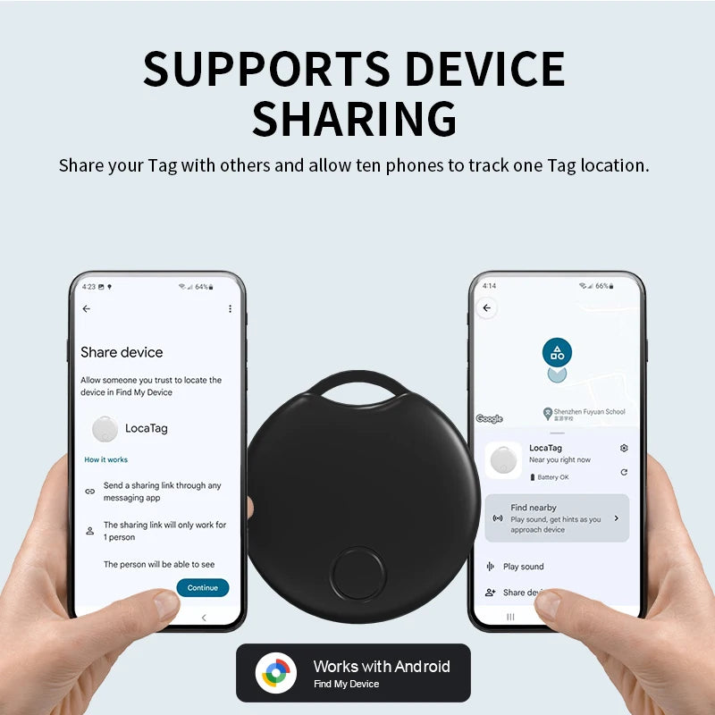 Smart GPS Tracker - Ultimate Key Finder & Pet Locator for Android, Compatible with Google Find My App, Xiaomi & Samsung