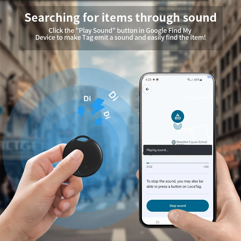 Smart GPS Tracker - Ultimate Key Finder & Pet Locator for Android, Compatible with Google Find My App, Xiaomi & Samsung