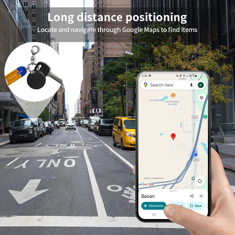 Smart GPS Tracker - Ultimate Key Finder & Pet Locator for Android, Compatible with Google Find My App, Xiaomi & Samsung